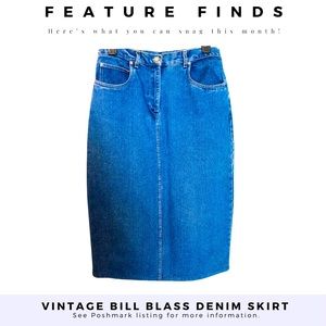 Vintage Bill Blass Denim Skirt